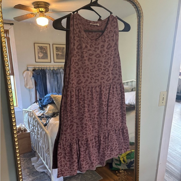 Lush Mauve Leopard Print Dress - Picture 1 of 3